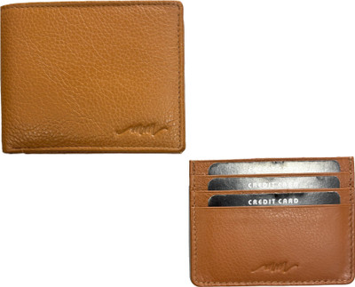 MM designs Card Holder & Wallet Combo(Tan)