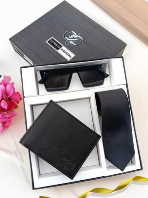 SEMBLE KAZUAL Sunglass & Wallet Combo(Black)
