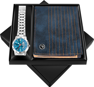 PIRASO Watch & Wallet Combo(Blue)