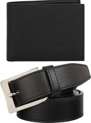 Amicraft Wallet & Belt Combo(Black)