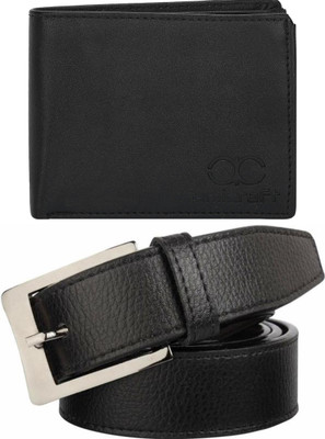 Amicraft Wallet & Belt Combo(Black)