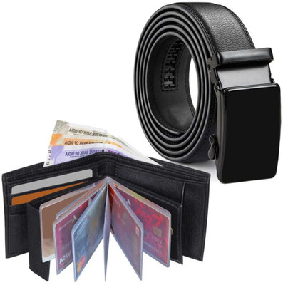 Daller Wallet & Belt Combo(Black)