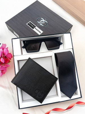 SEMBLE KAZUAL Sunglass & Wallet Combo(Black)