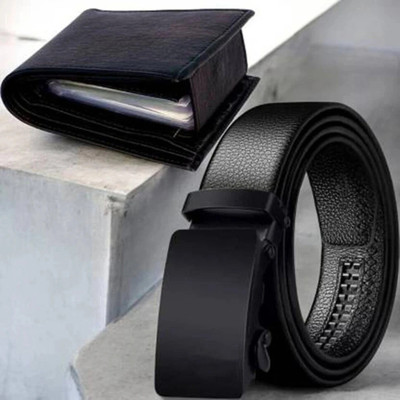 Kastner Wallet & Belt Combo(Black)