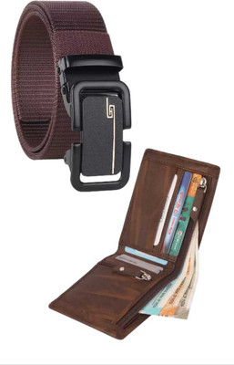 Zhermack Wallet & Belt Combo(Brown)