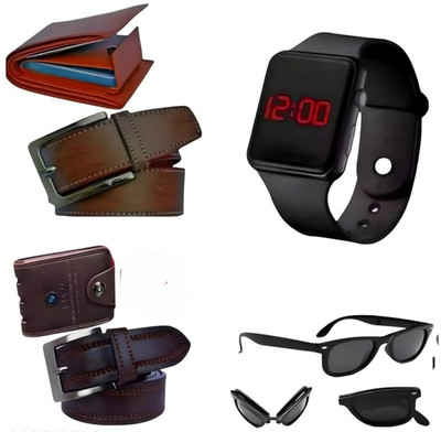 Khatu Belt, Wallet & Watch Combo(Multicolor)