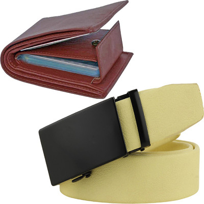 HENEDA Wallet & Belt Combo(Multicolor)