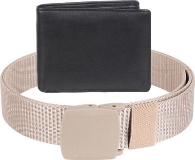 METRONAUT Wallet & Belt Combo(Beige)