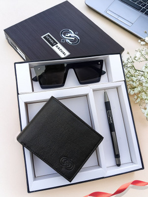 SEMBLE KAZUAL Sunglass & Wallet Combo(Black)