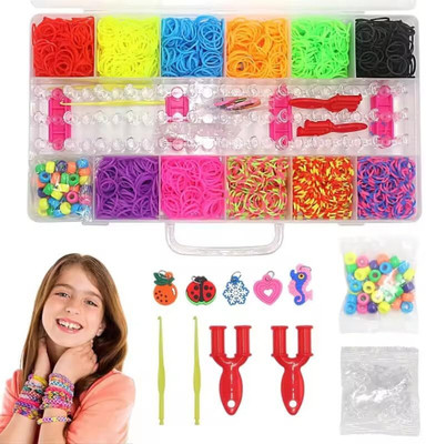MY BABY LOVE A PERFECT CARE Set of 2400 Creative Loom Bands Kit and Friendship Bracelet Making Toys for Kids Rubber Band Rubber Band(Pack of 1)