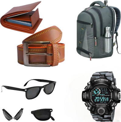 Kkhatu Belt, Wallet & Watch Combo(Multicolor)