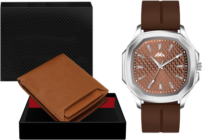 Zabby Allen Watch & Wallet Combo(Tan, Brown)