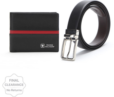SWISS MILITARY Wallet & Belt Combo(Multicolor)