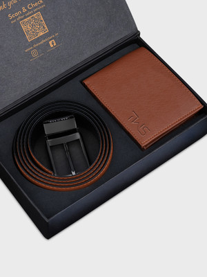 The Wallet Store Wallet & Belt Combo(Tan)