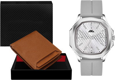 Zabby Allen Watch & Wallet Combo(Tan, Grey)