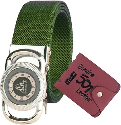 VMgold Wallet & Belt Combo(Brown)