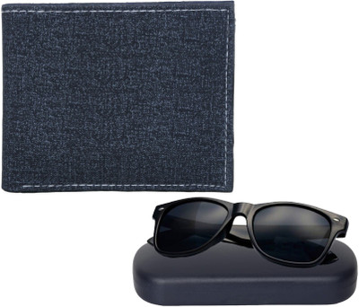 Mundkar Sunglass & Wallet Combo(Blue)