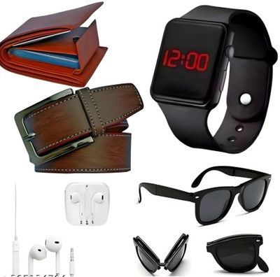 Khatu Belt, Wallet & Watch Combo(Multicolor)