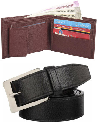Amicraft Wallet & Belt Combo(Brown)