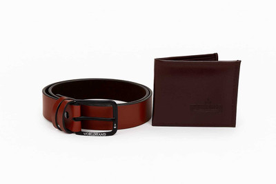 Tahiza Wallet & Belt Combo(Brown)