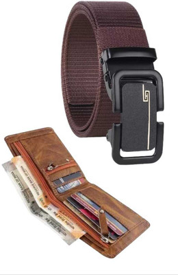 Zhermack Wallet & Belt Combo(Brown)