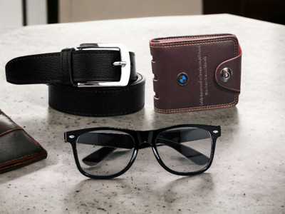 Kastner Sunglass, Wallet & Belt Combo(Multicolor)