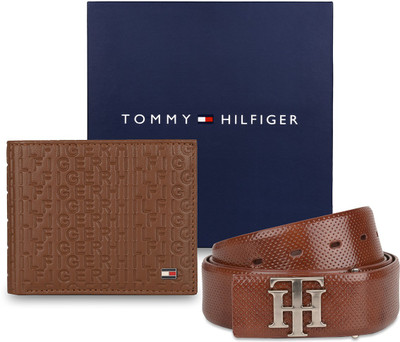 TOMMY HILFIGER Wallet & Belt Combo(Tan)