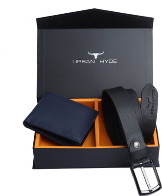 URBAN HYDE Wallet & Belt Combo(Black)