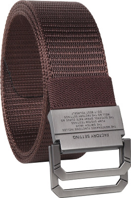 SunShopping Men Casual Brown Nylon Belt