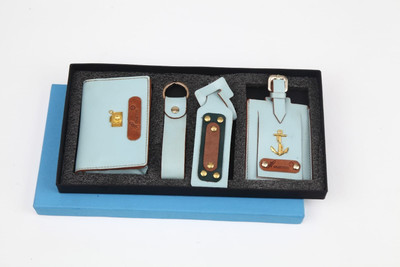 JL Collections Card Holder & Wallet Combo(Blue)