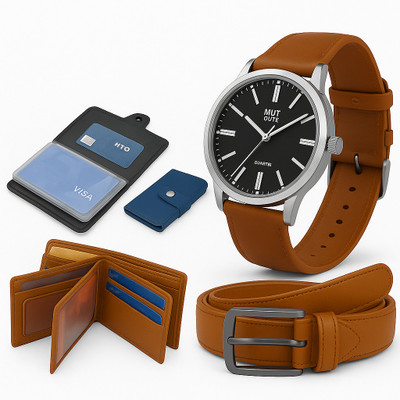 KAIN Belt, Wallet & Watch Combo(Tan)