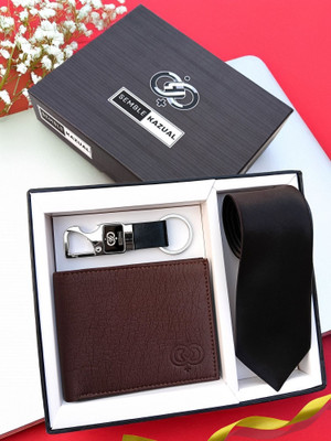 SEMBLE KAZUAL Wallet,Key Chain & Pen(Brown)