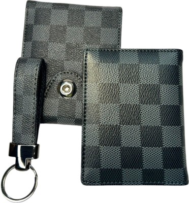 ANZARI DESIGN Card Holder & Wallet Combo(Multicolor, Black, Grey)