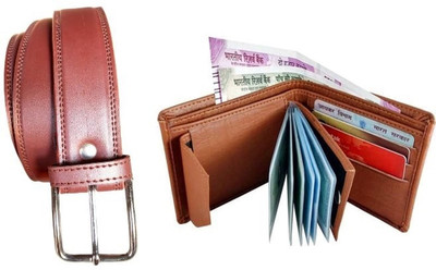 VMgold Wallet & Belt Combo(Tan)