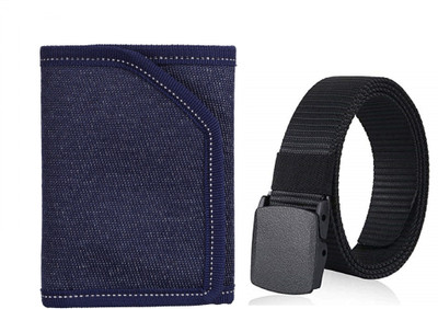 Mundkar Wallet & Belt Combo(Black)