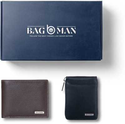 BAGMAN Card Holder & Wallet Combo(Black, Brown)