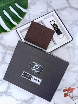 SEMBLE KAZUAL Wallet,Key Chain & Pen(Brown)