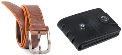 GOOD LIFE STUFF Wallet & Belt Combo(Tan, Black)