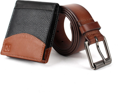 CIMONI Wallet & Belt Combo(Brown)