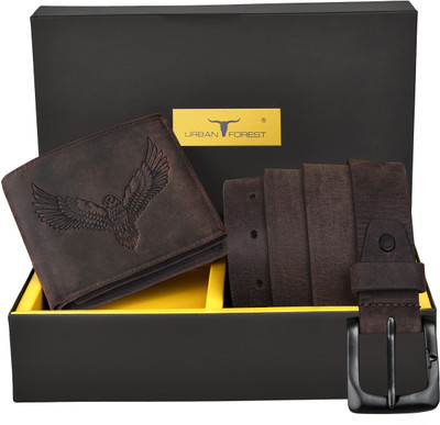 URBAN FOREST Wallet & Belt Combo(Brown)