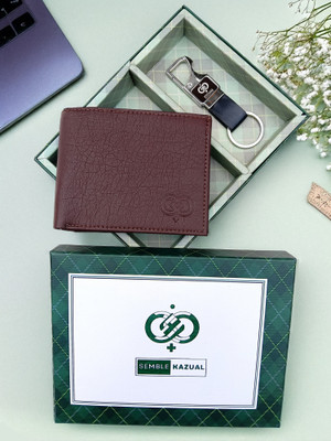 SEMBLE KAZUAL Wallet,Key Chain & Pen(Brown)