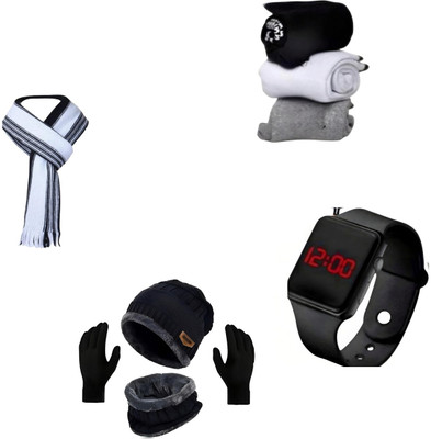 Luvre1 Belt, Wallet & Watch Combo(Black)