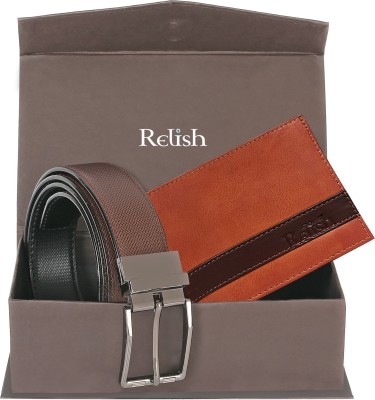 Relish Wallet & Belt Combo(Brown)