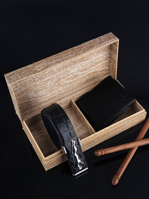 Kastner Wallet & Belt Combo(Black)