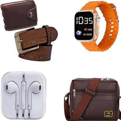 Kkhatu Belt, Wallet & Watch Combo(Multicolor)