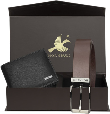 HORNBULL Wallet & Belt Combo(Black)