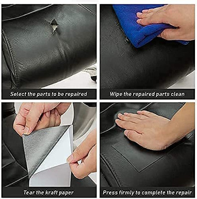 Druidstone Leather Repair Patch sheet - Black (30 X 60 cms) 30 cm Acrylic Sheet (2 mm) Accessory Tape Dot