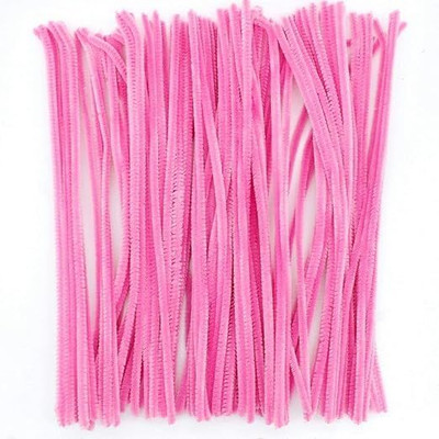 Eclet Hobby Crafts Pipe Cleaner,Project for School stem Baby Pink(12-inch,100 Pieces) Accessory Tape Dot