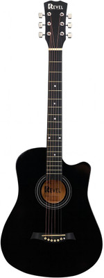 REVEL RVL-38G-BK Acoustic Guitar Basswood Basswood Right Hand Orientation(Black)