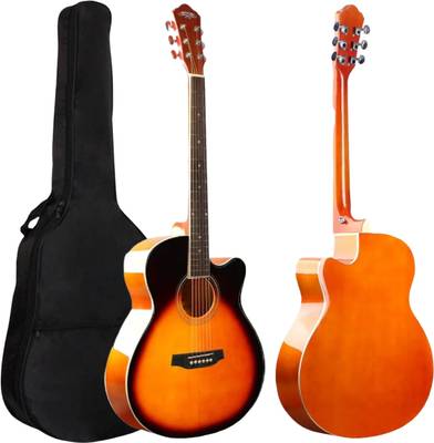 Urban Infotech Sunburst Acoustic Guitar 40 Inches with Die Cast Keys Acoustic Guitar Linden Wood Rosewood Right Hand Orientation